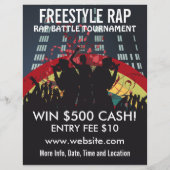 Freestyle Rap Battle Music Flyer (Achterkant)
