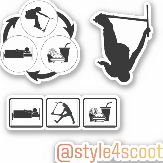 Freestyle scooter sticker pack 4 (Voorkant)