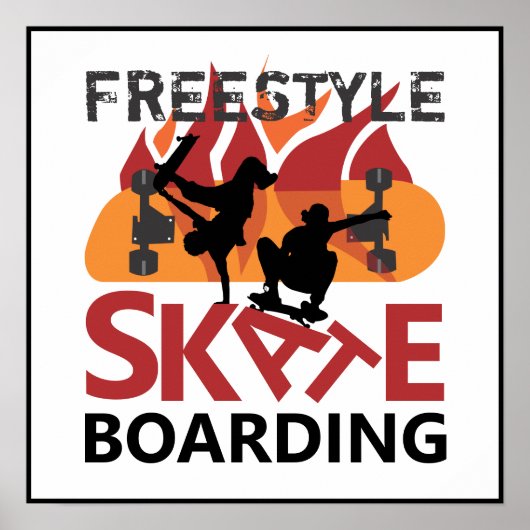 Freestyle Skateboarding Poster (Voorkant)
