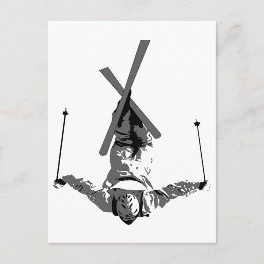 Freestyle Skiing Briefkaart (Voorkant)