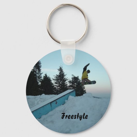 Freestyle Snow Boarder Sleutelhanger (Voorkant)