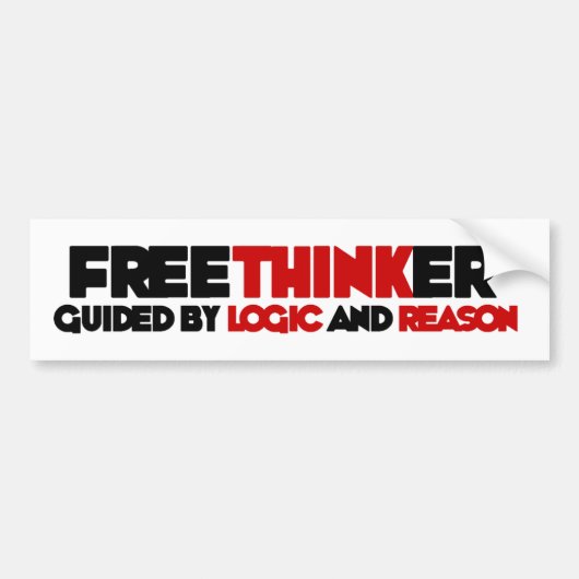 Freethinker Bumpersticker (Voorkant)