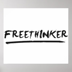Freethinker Paintborstel Poster