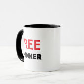 Freethinker Quote Mug - Custom Personalized Gift (Devant gauche)