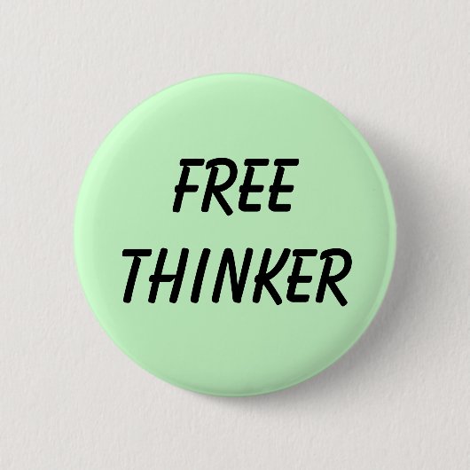 FREETHINKER RONDE BUTTON 5,7 CM (Voorkant)
