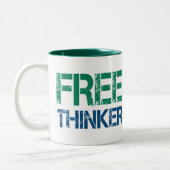 freethinker tweekleurige koffiemok (Links)