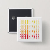 Freethinker Vierkante Button 5,1 Cm (Voorkant /achterkant)