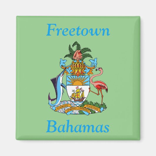 Freetown, Bahama's met het wapen van Eleuthera Magneet (Voorkant)