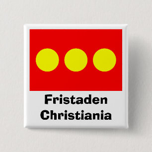 Freetown Christiania Flag Vierkante Button 5,1 Cm