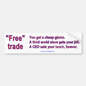 FreeTradeGizmo Bumpersticker (Voorkant)