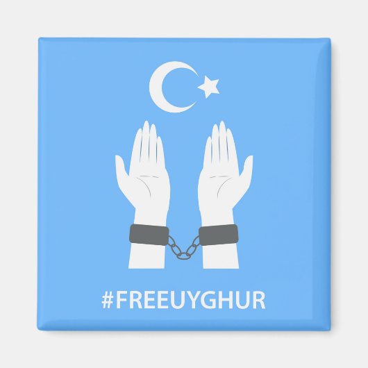 #FREEUYGHUR MAGNEET (Voorkant)