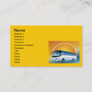 FreeVector-bus de reis van het Vervoer het reizen Visitekaartje