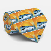 FreeVector-Bus Transporttouring Stropdas (Opgerold)