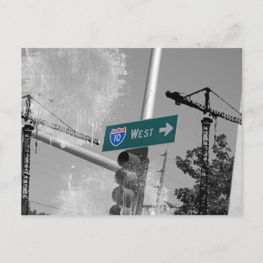 Freeway 10 West Sign Briefkaart (Voorkant)