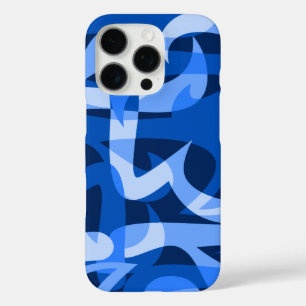 Freeway Abstract Retro Psychedelic Blue iPhone 16 Pro Hoesje