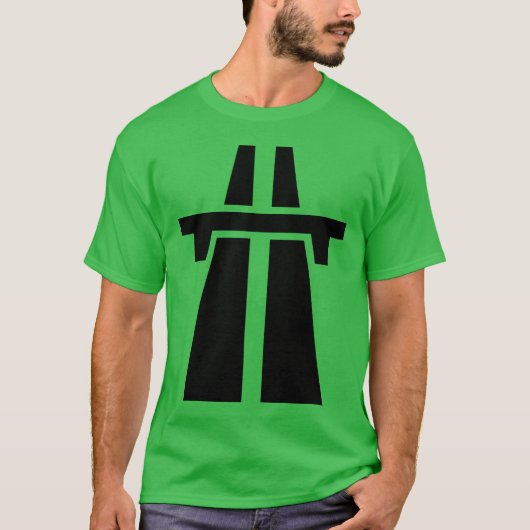 Freeway, snelweg, Autobahn - zwart T-shirt (Voorkant)