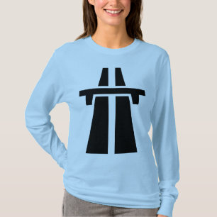 Freeway, snelweg, Autobahn - zwart T-shirt