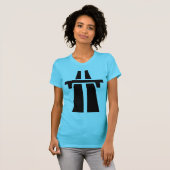 Freeway, snelweg, Autobahn - zwart T-shirt (Voorkant volledig)