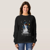 Freeze Cop Snowman Funny Christmas Trui (Voorkant volledig)
