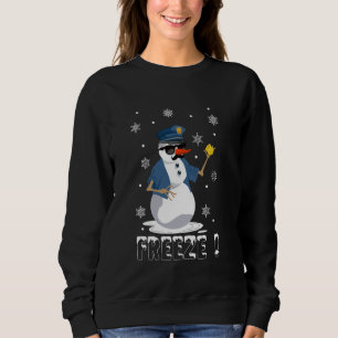 Freeze Cop Snowman Funny Christmas Trui
