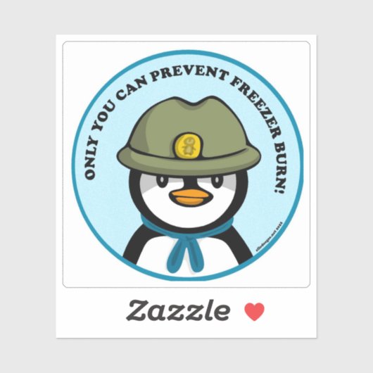 Freezie the Peng dit Custom-Cut Vinyl Sticker (Feuille)