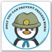 Freezie the Peng dit Custom-Cut Vinyl Sticker (Devant)