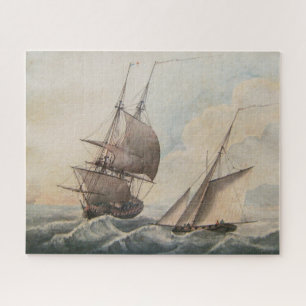 Fregat in een zwelling 17e eeuw legpuzzel