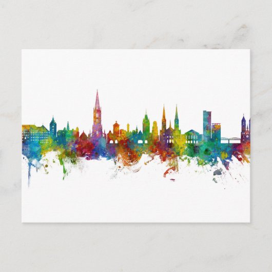 Freiburg Duitsland Skyline Briefkaart (Voorkant)