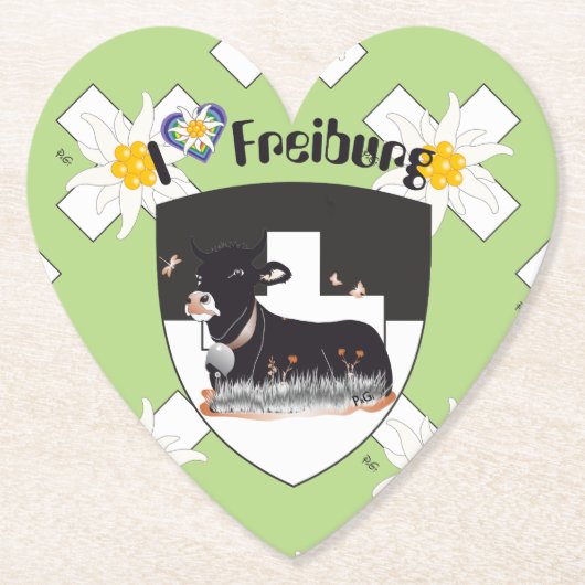 Freiburg - Fribourg - Schweiz - Suisse Untersetzer Kartonnen Onderzetters (Voorkant)