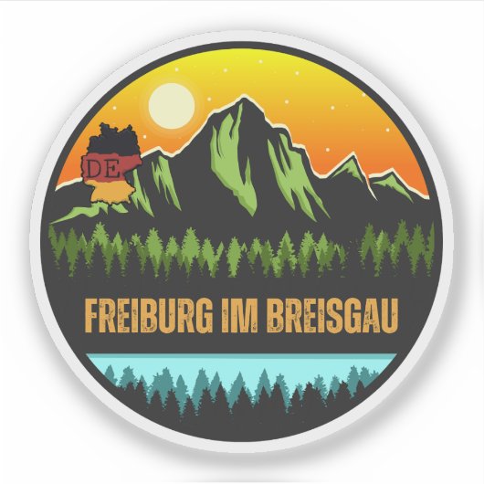 Freiburg im Breisgau, Baden-Württemberg Duitsland Sticker (Voorkant)