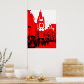 Freiburg Martinstor rot Poster (Keuken)