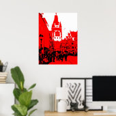 Freiburg Martinstor rot Poster (Thuiskantoor)
