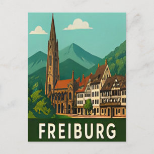 🌲 FREIBURG — Poort naar het Zwarte Woud & gotisch Briefkaart