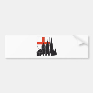 Freiburg Silhouette mit Wappen Bumpersticker