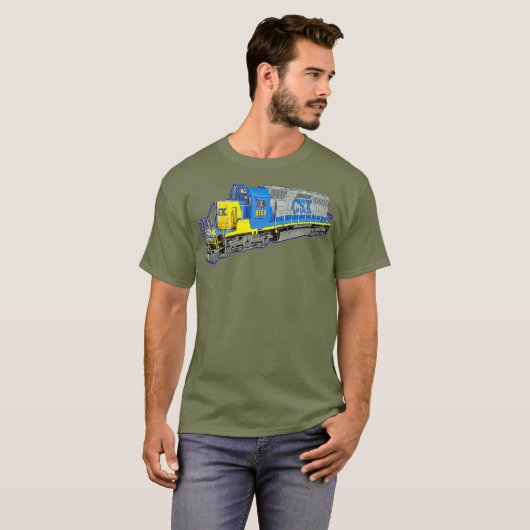 Freight Train CSX Engine Premium T-shirt (Voorkant volledig)