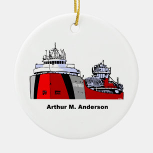 Freighter Arthur M. Anderson Keramisch Ornament