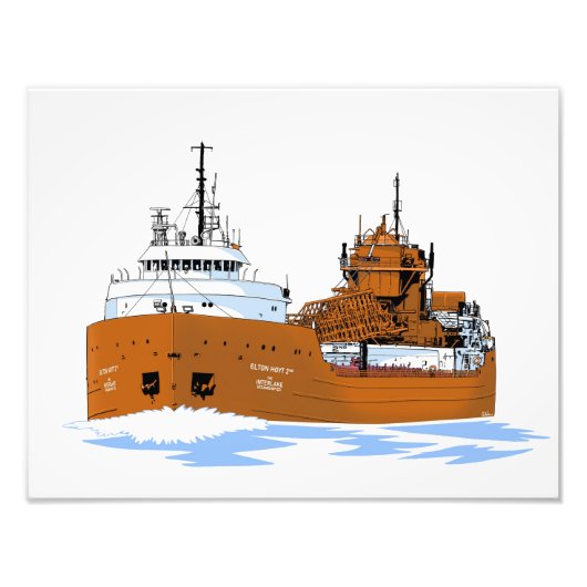 Freighter Elton Hoyt 2e Self Unloader Foto Afdruk (Voorkant)