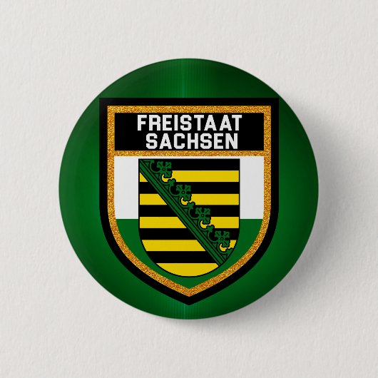 Freistaat Sachsen Flag Ronde Button 5,7 Cm (Voorkant)