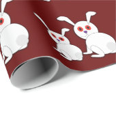  Freked White bunnies met rode ogen Cadeaupapier (Rol Hoek)