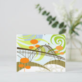 Fremont Bridge Portland Briefkaart (Staand voorkant)