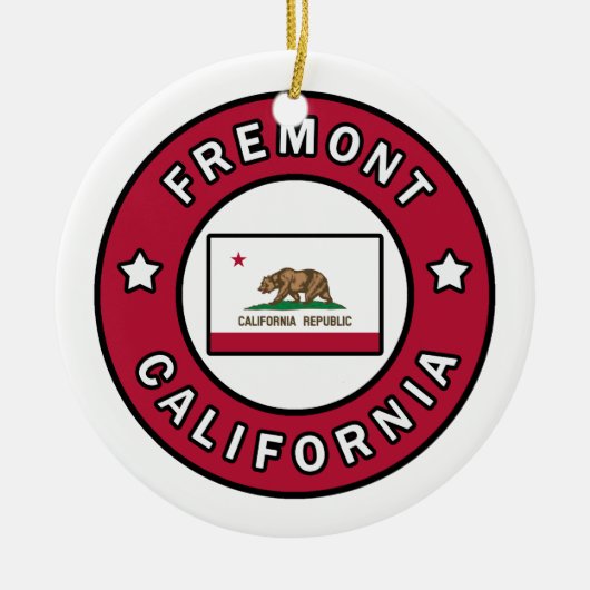 Fremont California Keramisch Ornament (Voorkant)