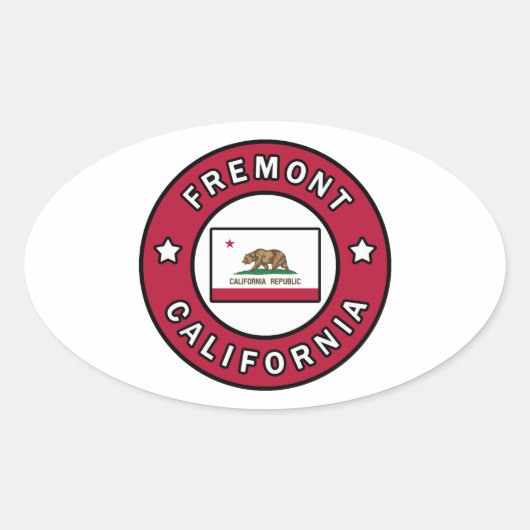 Fremont California Ovale Sticker (Voorkant)