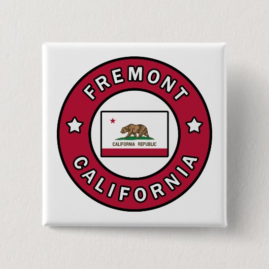 Fremont California Vierkante Button 5,1 Cm (Voorkant)
