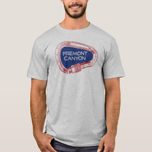 Fremont Canyon Wyoming Rock Climbing Karabiner T-shirt