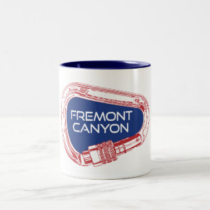 Fremont Canyon Wyoming Rock Climbing Karabiner Tweekleurige Koffiemok
