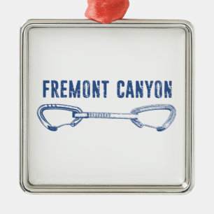 Fremont Canyon Wyoming Rotsport Klimmen Quickdraw Metalen Ornament