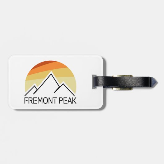 Fremont Peak Wyoming Retro Bagagelabel (Achterkant horizontaal)