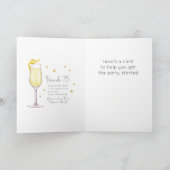 French 75 Cocktail 21e Bonne carte d'anniversaire (Intérieur)