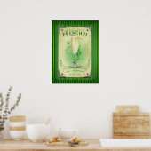 French 75 Cocktail Poster Vintage New Orleans (Cuisine)