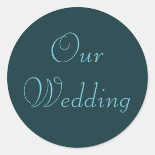 French Aqua Nos Stickers Mariage